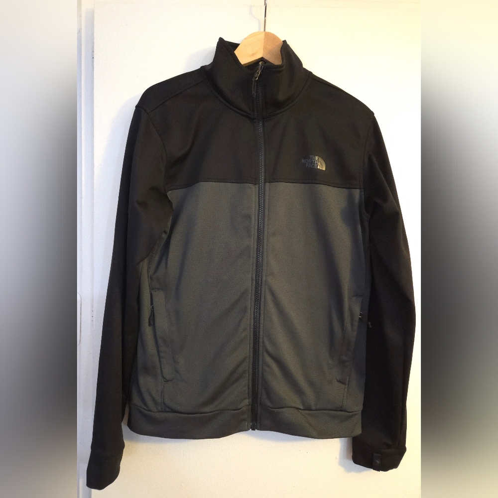 The North Face Black and Gray Performance Jacket with Stand-Up‎ Collar